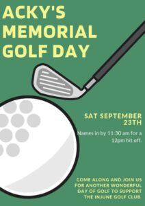 Acky's Memorial Golf Day